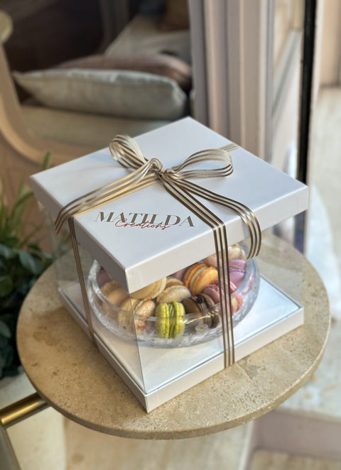 Özel Tasarım Cam Kase & One Bite Makaron (Küçük)