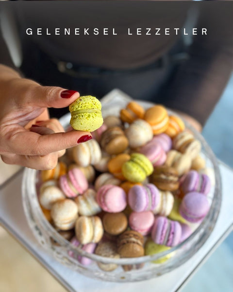 Özel Tasarım Cam Kase & One Bite Makaron (Büyük Boy)